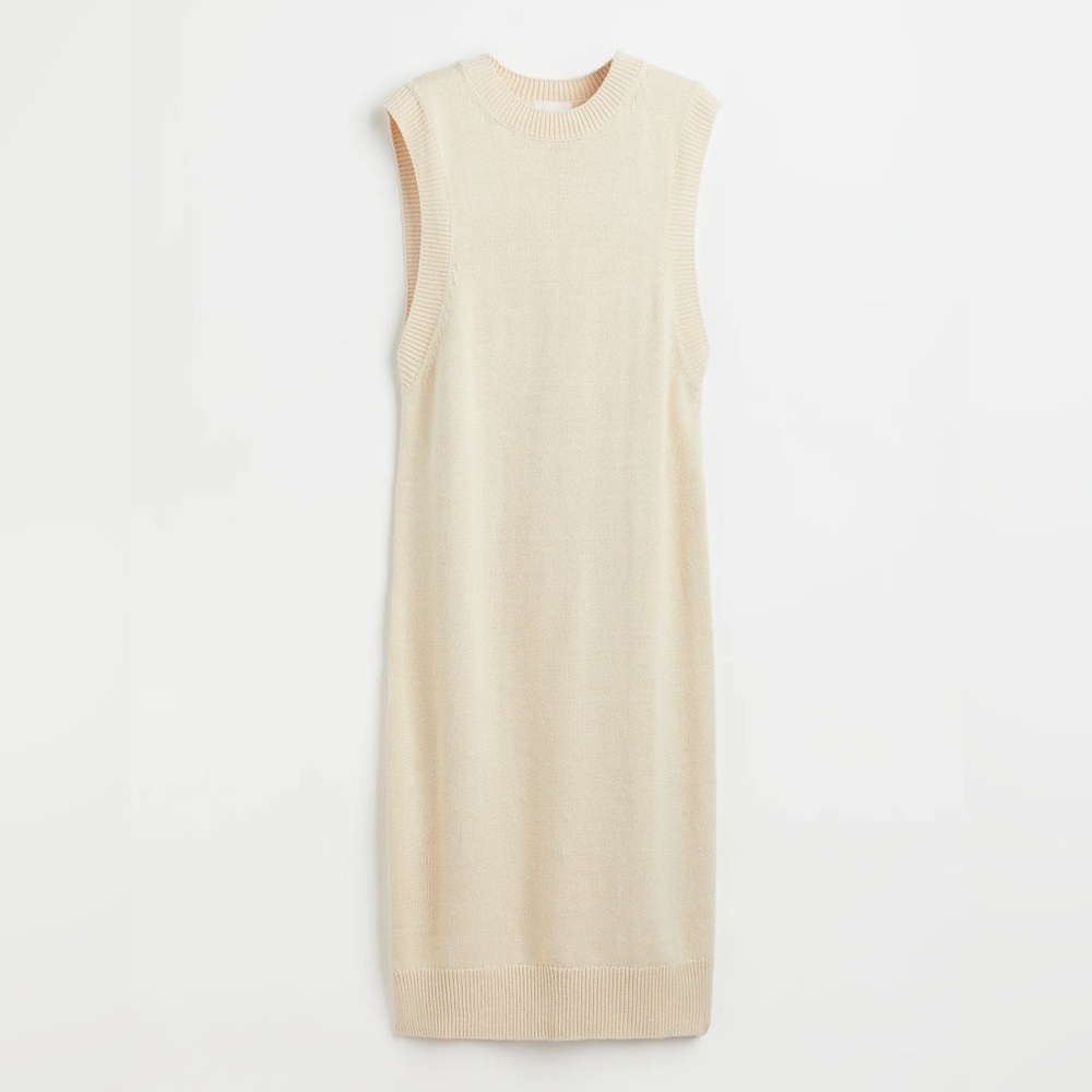 H&M Cream Sleeveless Knit Dress
